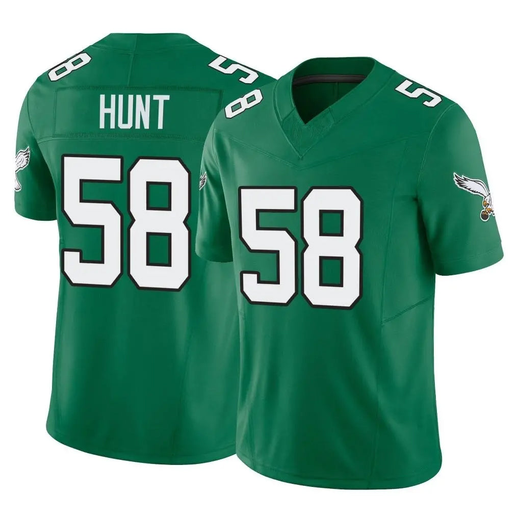 P.Eagles #58 Jalyx Hunt Player Green Kelly Alternate Vapor F.U.S.E. Home Game Ldoa Stitched Jerseys