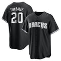 A.Diamondbacks #20 Luis Gonzalez Player Black Game Home Ldoa Stitched Jerseys