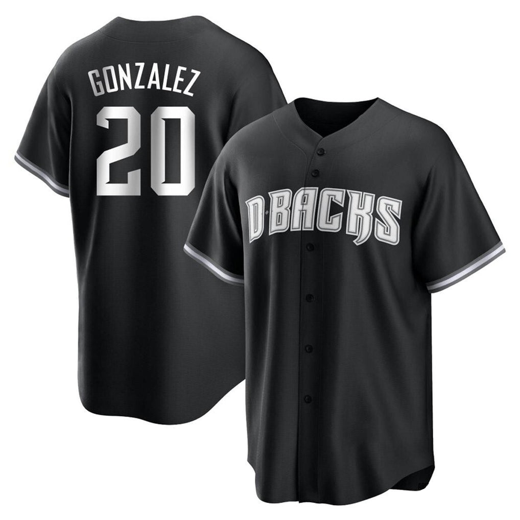 A.Diamondbacks #20 Luis Gonzalez Player Black Game Home Ldoa Stitched Jerseys