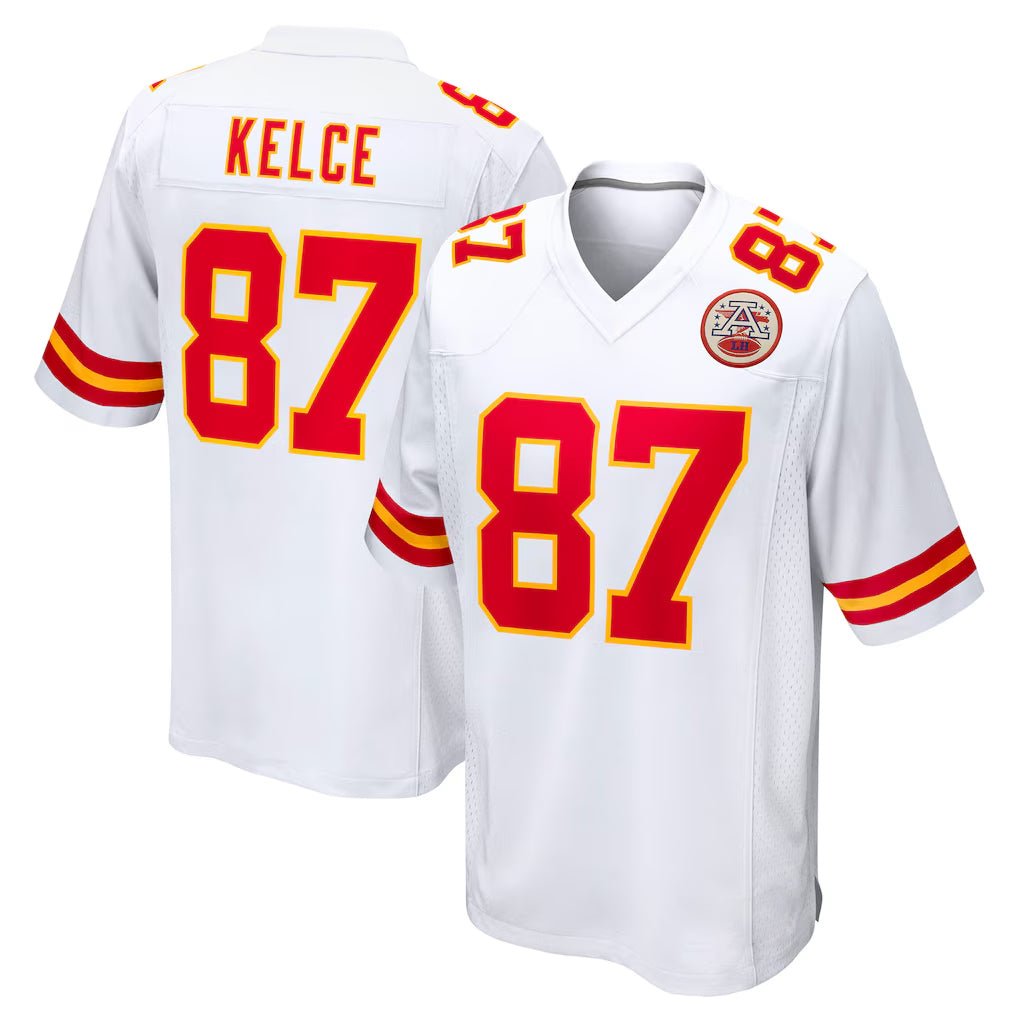 KC.Chiefs #87 Travis Kelce Player White Home Game Ldoa Stitched Jerseys