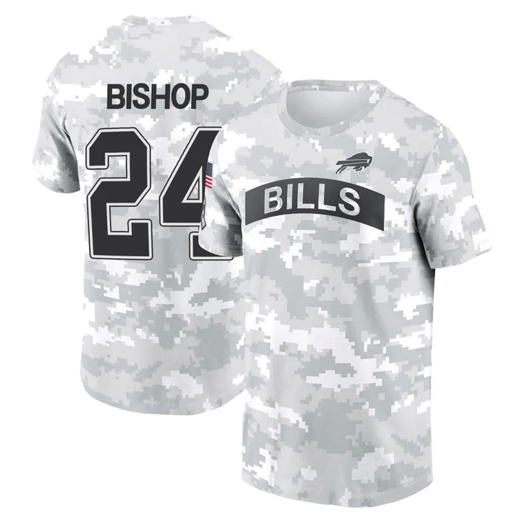 B.Bills #24 Cole Bishop Player Arctic Camo Salute to Service T-Shirt Hoodies Ldoa Stitched Jerseys