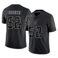 D.Cowboys #52 Tyler Booker Player Black Limited Reflective Home Game Ldoa Stitched Jerseys