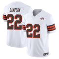 C.Browns #22 Dylan Sampson Player White Limited Vapor F.U.S.E. Alternate Game Ldoa Stitched Jerseys