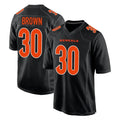 C.Bengals #30 Chase Brown Player Black Fashion Game Ldoa Stitched Jerseys