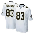 NO.Saints #83 Juwan Johnson Player White Home Game Ldoa Stitched Jerseys