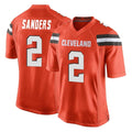 C.Browns #2 Shedeur Sanders Player Orange Home Game Ldoa Stitched Jerseys