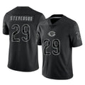 C.Bears #29 Tyrique Stevenson Player Black REFLECTIVE Limited Game Ldoa Stitched Jerseys