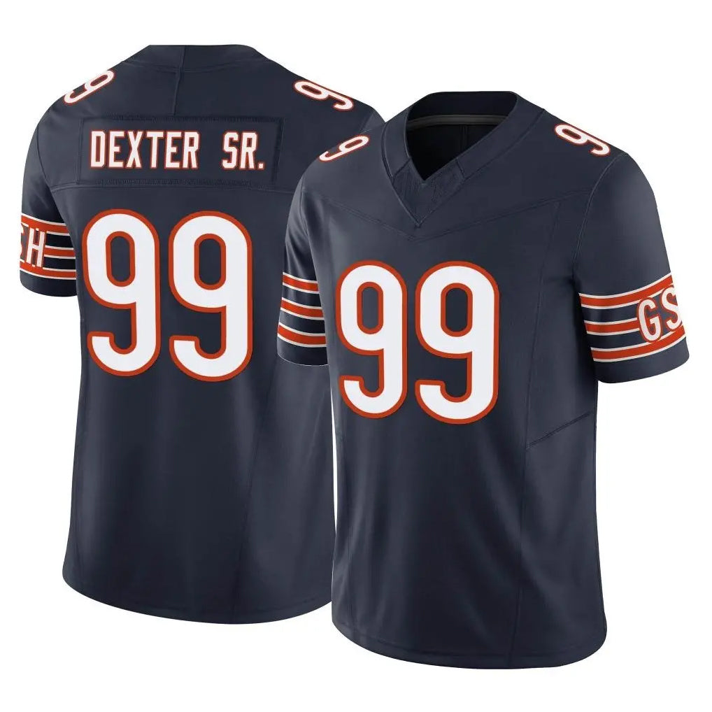 C.Bears #99 Gervon Dexter Sr. Player Navy Vapor F.U.S.E. Limited Home Game Ldoa Stitched Jerseys