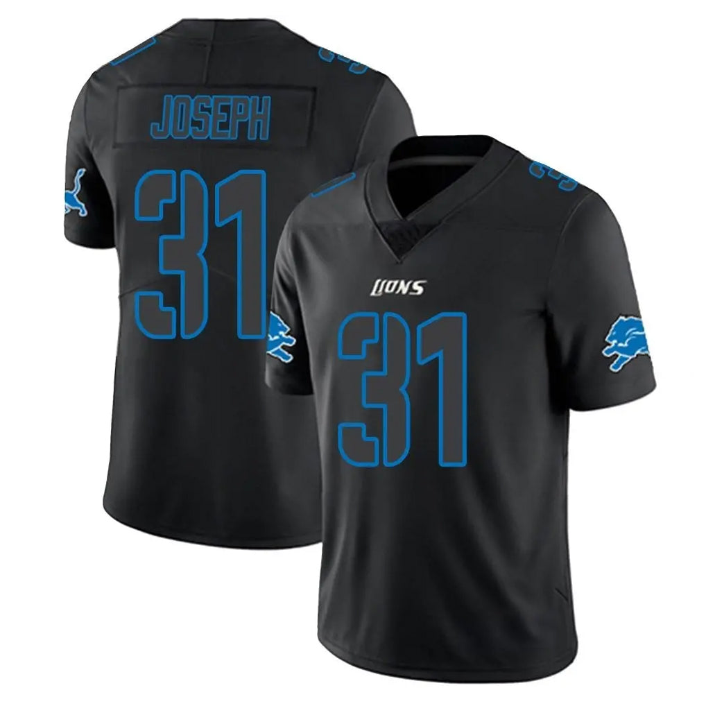 D.Lions #31 Kerby Joseph Player Black Impact Limited Home Game Ldoa Stitched Jerseys