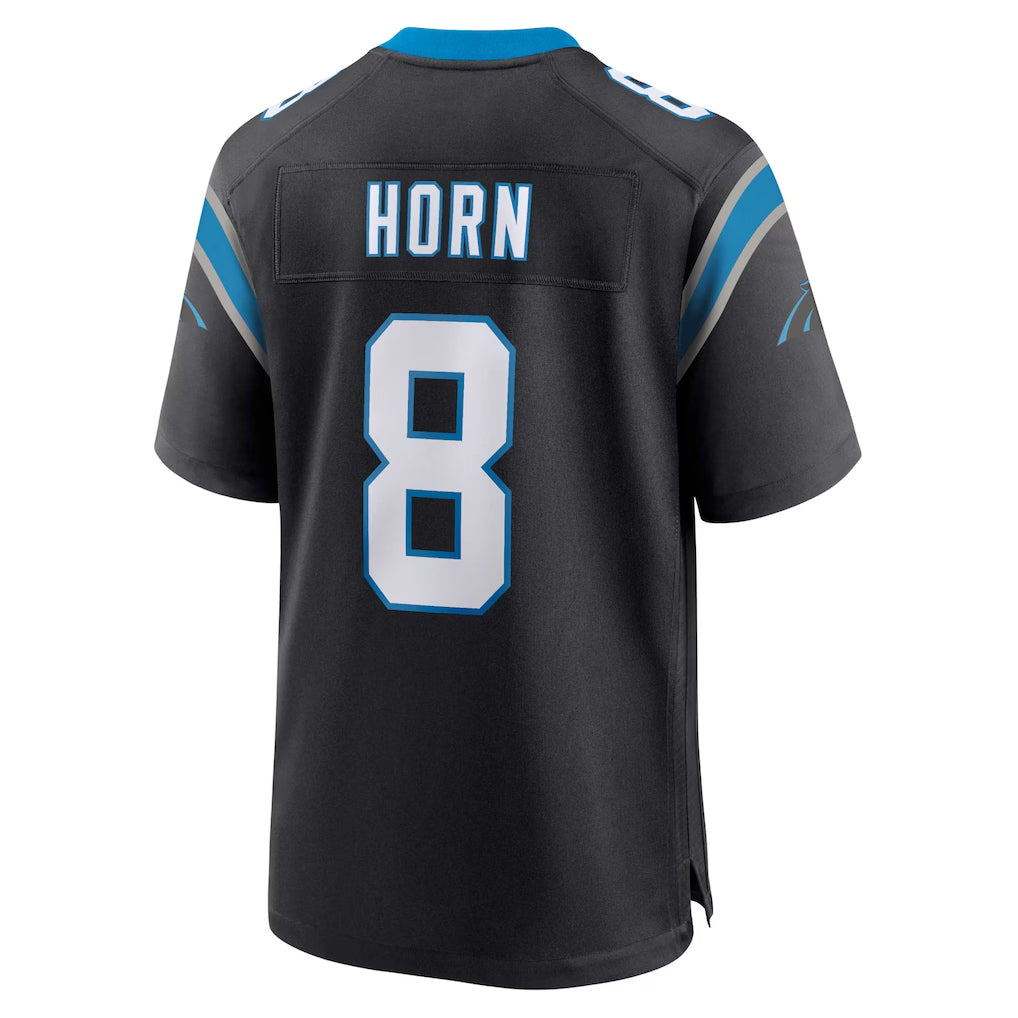 C.Panthers #8 Jaycee Horn Player Black Home Game Ldoa Stitched Jerseys