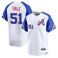A.Braves #51 Chris Sale Player White City Connect Limited Home Game Ldoa Stitched Jerseys