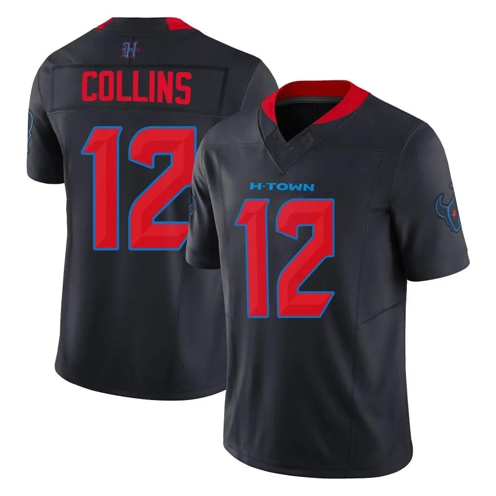 H.Texans #12 Nico Collins Player Navy Limited 2nd Alternate Vapor F.U.S.E. Home Game Ldoa Stitched Jerseys