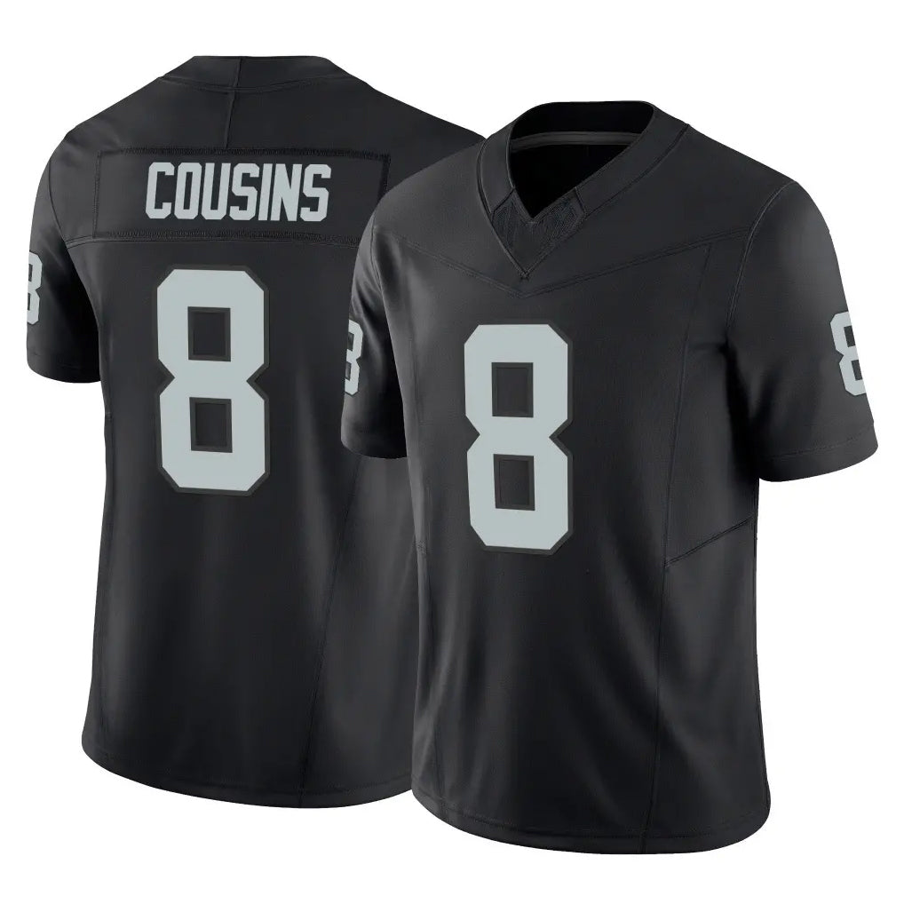 LV.Raiders #8 Kirk Cousins Player Black Limited Vapor F.U.S.E. Home Game Ldoa Stitched Jerseys