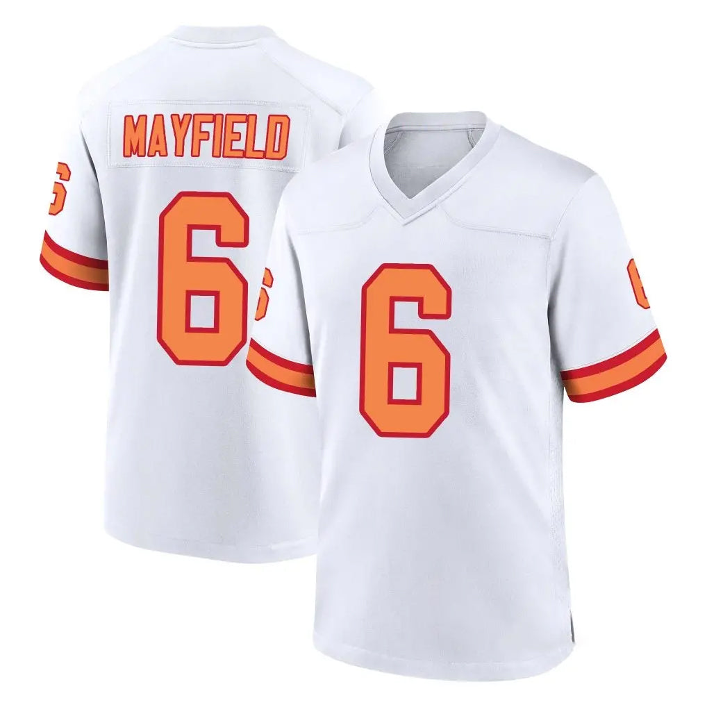 TB.Buccaneers #6 Baker Mayfield Player White '76 Home Game Ldoa Stitched Jerseys