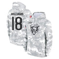 C.Bears #18 Caleb Williams Player Arctic Camo Salute to Service Pullover Hoodies Limited Ldoa Stitched Jerseys