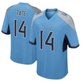 T.Titans #14 Carnell Tate Player Light Blue Home Game Ldoa Stitched Jerseys