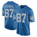 D.Lions #87 Sam LaPorta Player Blue Vapor Untouchable Throwback Game Ldoa Stitched Jerseys
