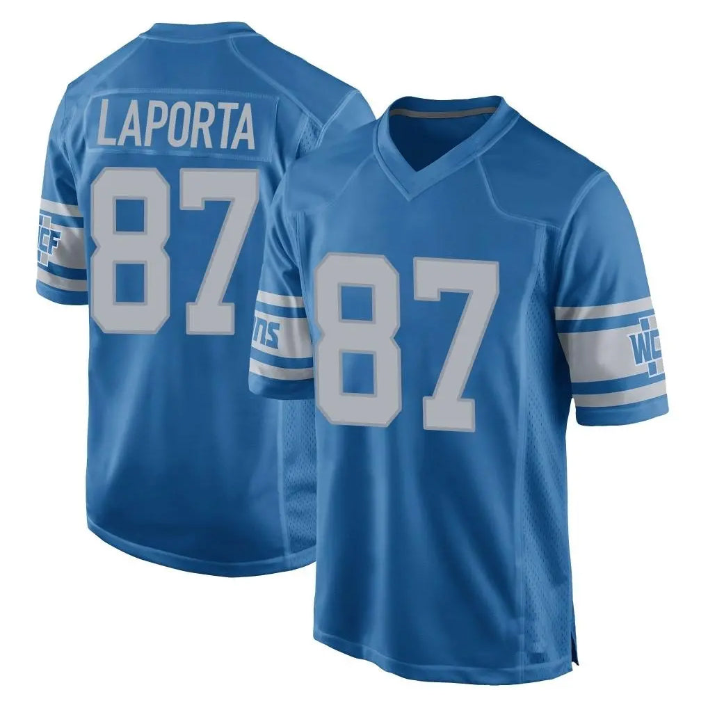 D.Lions #87 Sam LaPorta Player Blue Vapor Untouchable Throwback Game Ldoa Stitched Jerseys