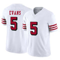 SF.49ers #5 Mike Evans Player White Limited Alternate Vapor F.U.S.E. Home Game Ldoa Stitched Jerseys