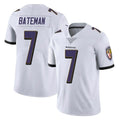 B.Ravens #7 Rashod Bateman Player White Vapor F.U.S.E. Limited Ldoa Stitched Jerseys