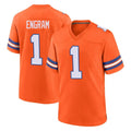 D.Broncos #1 Evan Engram Player Orange Alternate Collection Throwback Game Ldoa Stitched Jerseys