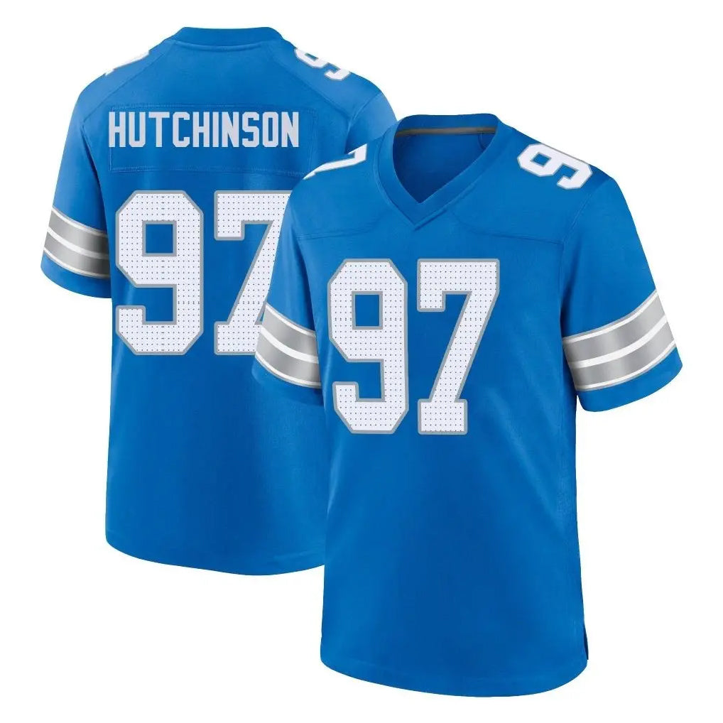 D.Lions #97 Aidan Hutchinson Gibbs Player Blue Alternate Home Game Ldoa Stitched Jerseys