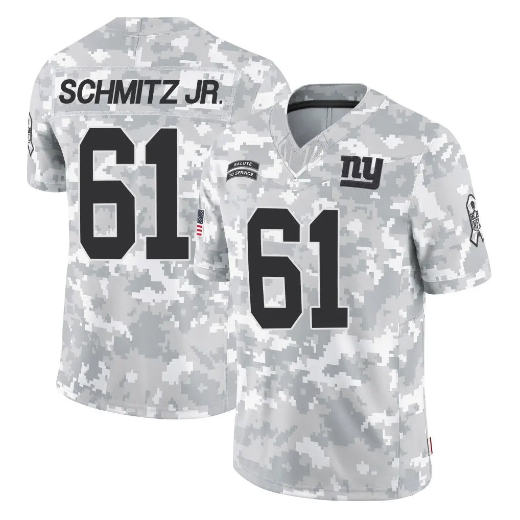 NY.Giants #61 John Michael Schmitz Jr. Player Arctic Camo Salute To Service Limited Game Ldoa Stitched Jerseys