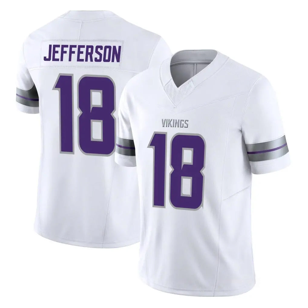 M.Vikings #18 Justin Jefferson Player White Limited Alternate Vapor F.U.S.E. Home Game Ldoa Stitched Jerseys
