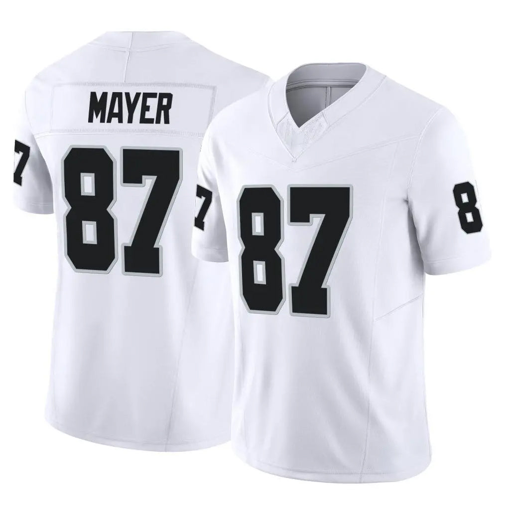 LV.Raiders #87 Michael Mayer Player White Limited Vapor F.U.S.E. Home Game Ldoa Stitched Jerseys