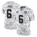 LV.Raiders #6 A.J. Cole Player Arctic Camo Salute To Service Limited Game Ldoa Stitched Jerseys
