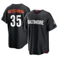 B.Orioles #35 Adley Rutschman Player Black City Connect Home Game Ldoa Stitched Jerseys