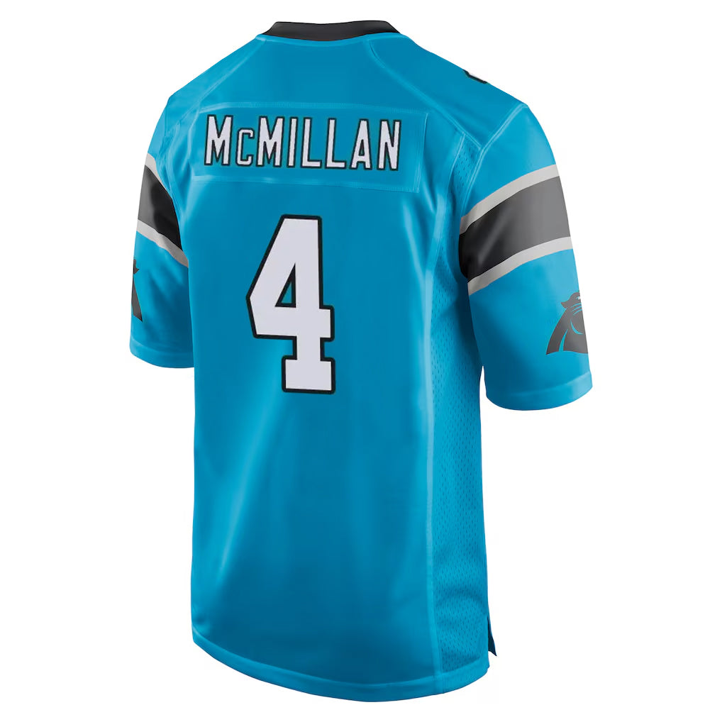 C.Panthers #4 Tetairoa McMillan Player Blue Game Ldoa Stitched Jerseys