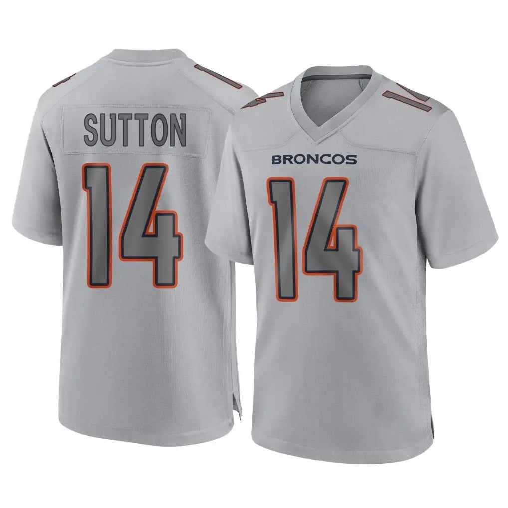 D.Broncos #14 Courtland Sutton Player Gray Atmosphere Fashion Limited Game Ldoa Stitched Jerseys