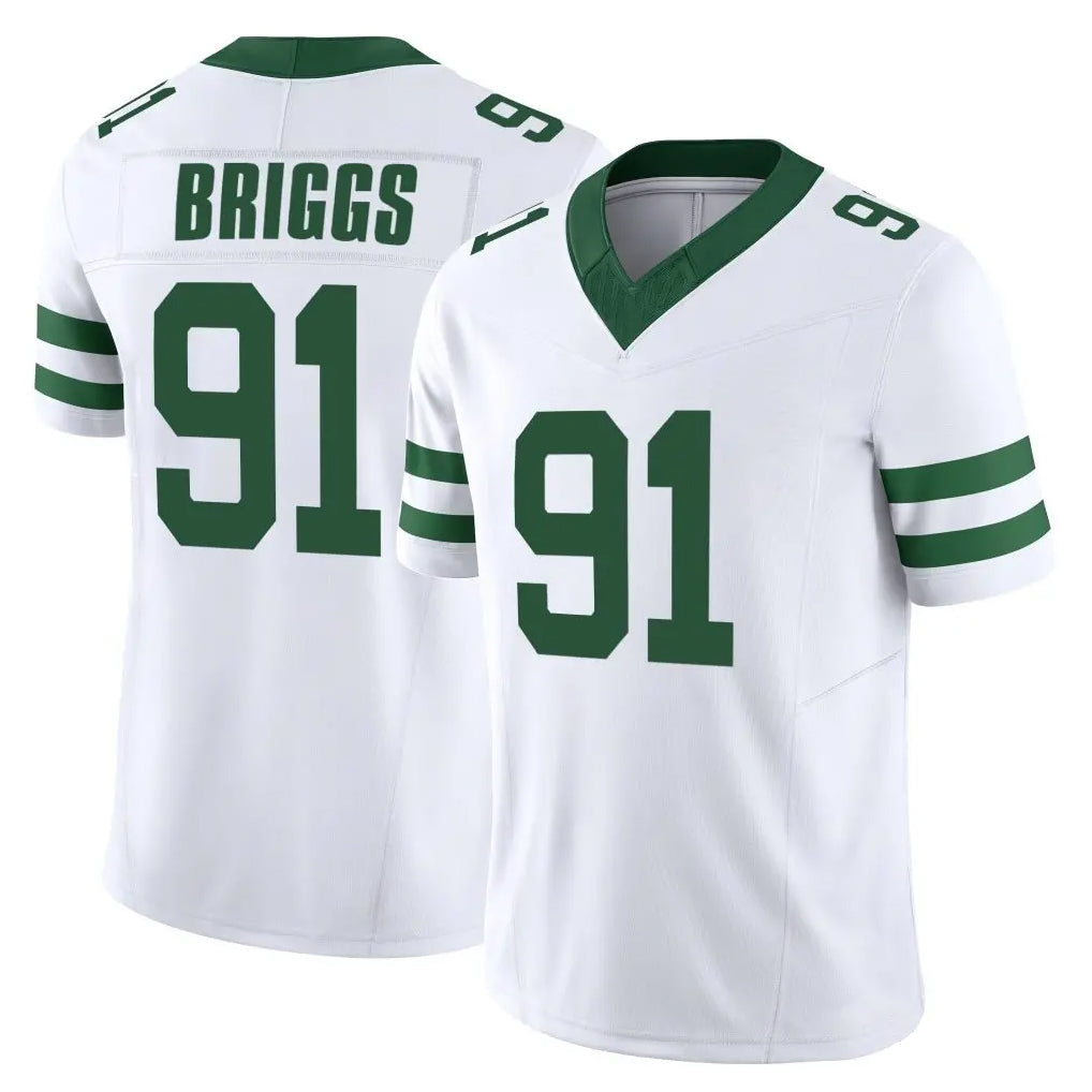 NY.Jets #91 Jowon Briggs Player White Legacy Limited Vapor F.U.S.E. Home Game Ldoa Stitched Jerseys