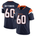 D.Broncos #60 Luke Wattenberg Player Navy Limited Vapor F.U.S.E. Home Game Ldoa Stitched Jerseys