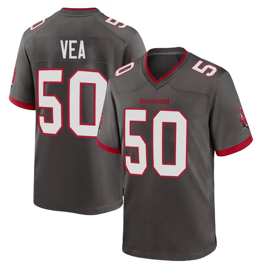 TB.Buccaneers #50 Vita Vea Player Pewter Alternate Home Game Ldoa Stitched Jerseys