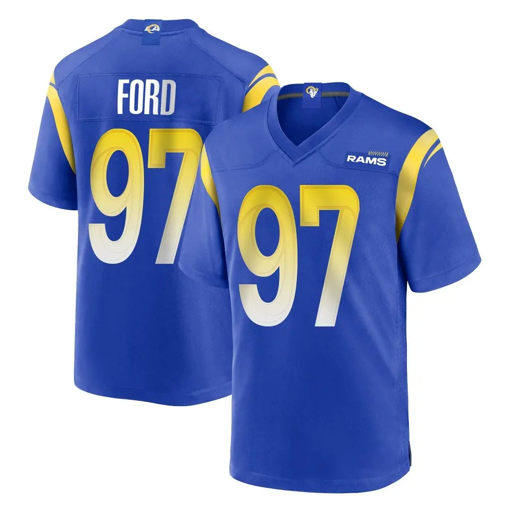 LA.Rams #97 Poona Ford Player Royal Home Game Ldoa Stitched Jerseys