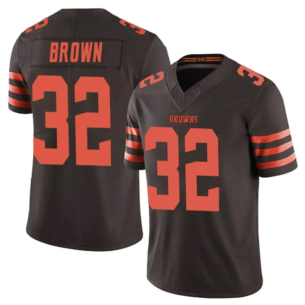 C.Browns #32 Jim Brown Player Brown Limited Vapor F.U.S.E. Alternate Game Ldoa Stitched Jerseys