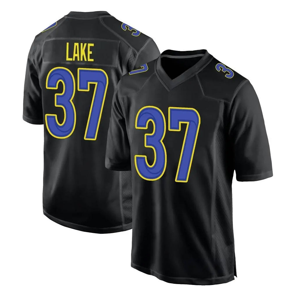 LA.Rams #37 Quentin Lake Player Black Fashion Limited Home Game Ldoa Stitched Jerseys