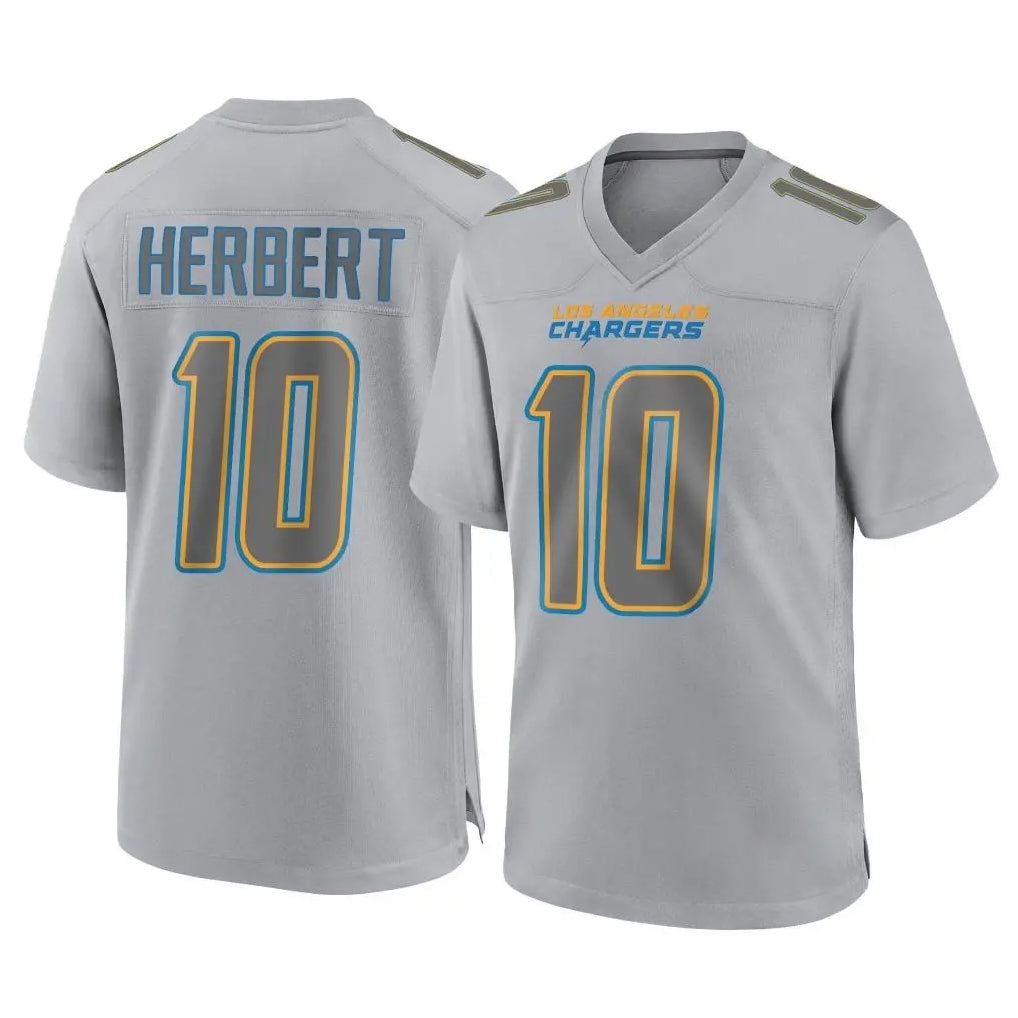LA.Chargers #10 Justin Herbert Player Gray Atmosphere Fashion Home Game Ldoa Stitched Jerseys