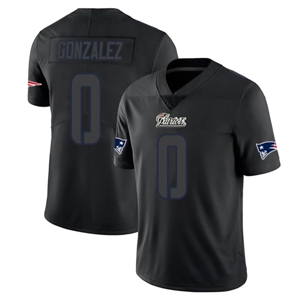 NE.Patriots #0 Christian Gonzalez Player Black Impact LImited Home Game Ldoa Stitched Jerseys