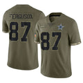 D.Cowboys #87 Jake Ferguson Player Olive Salute to Service Limited Game Ldoa Stitched Jerseys