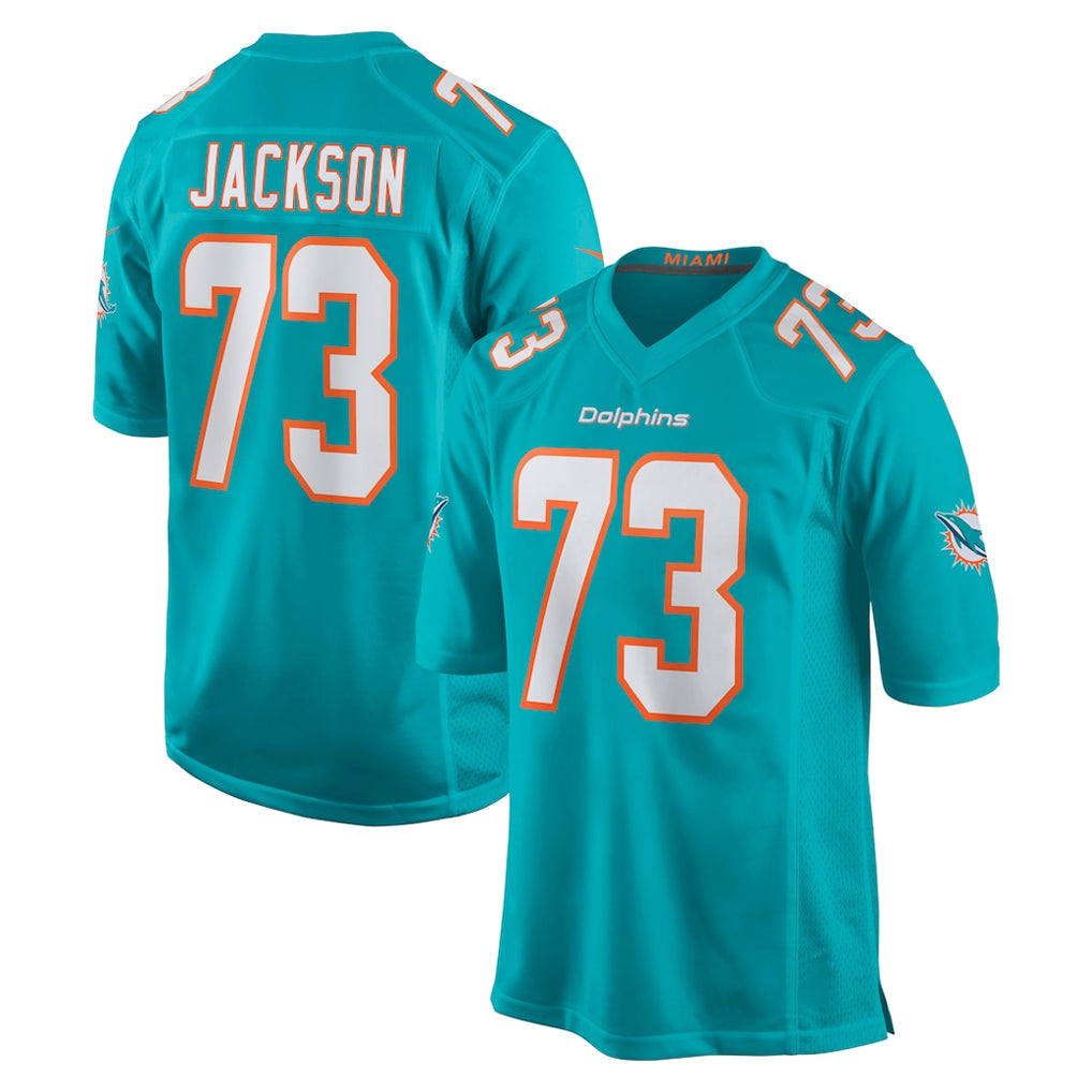 M.Dolphins #73 Austin Jackson Player Aqua Home Game Ldoa Stitched Jerseys