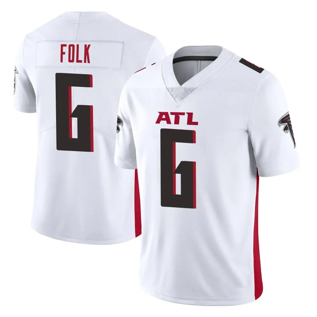 A.Falcons #6 Nick Folk Player White Vapor Untouchable Limited Home Game Ldoa Stitched Jerseys