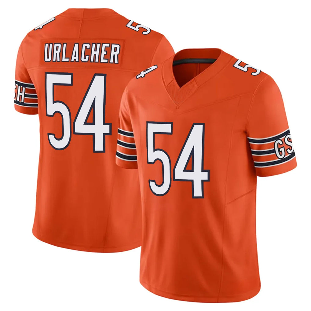 C.Bears #54 Brian Urlacher Player Orange Vapor F.U.S.E. Limited Home Game Ldoa Stitched Jerseys
