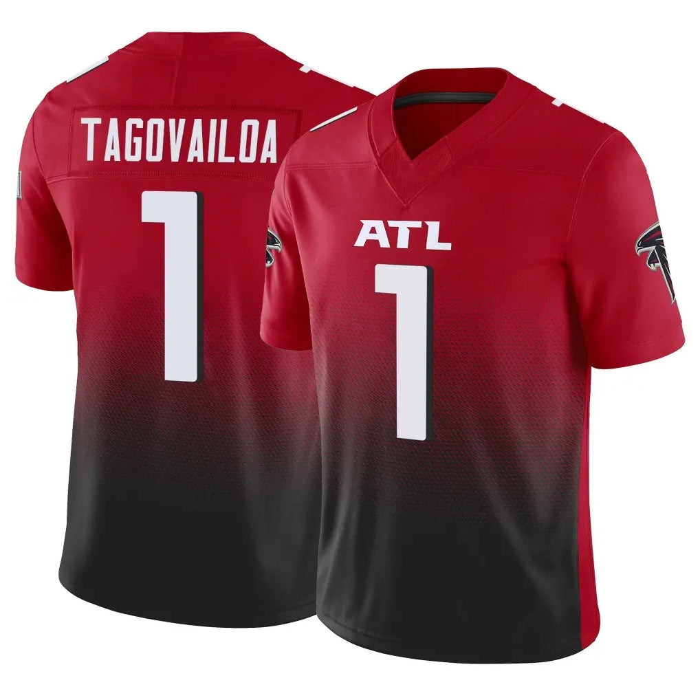 A.Falcons #1 Tua Tagovailoa Player Red Vapor F.U.S.E. Limited Home Game Ldoa Stitched Jerseys