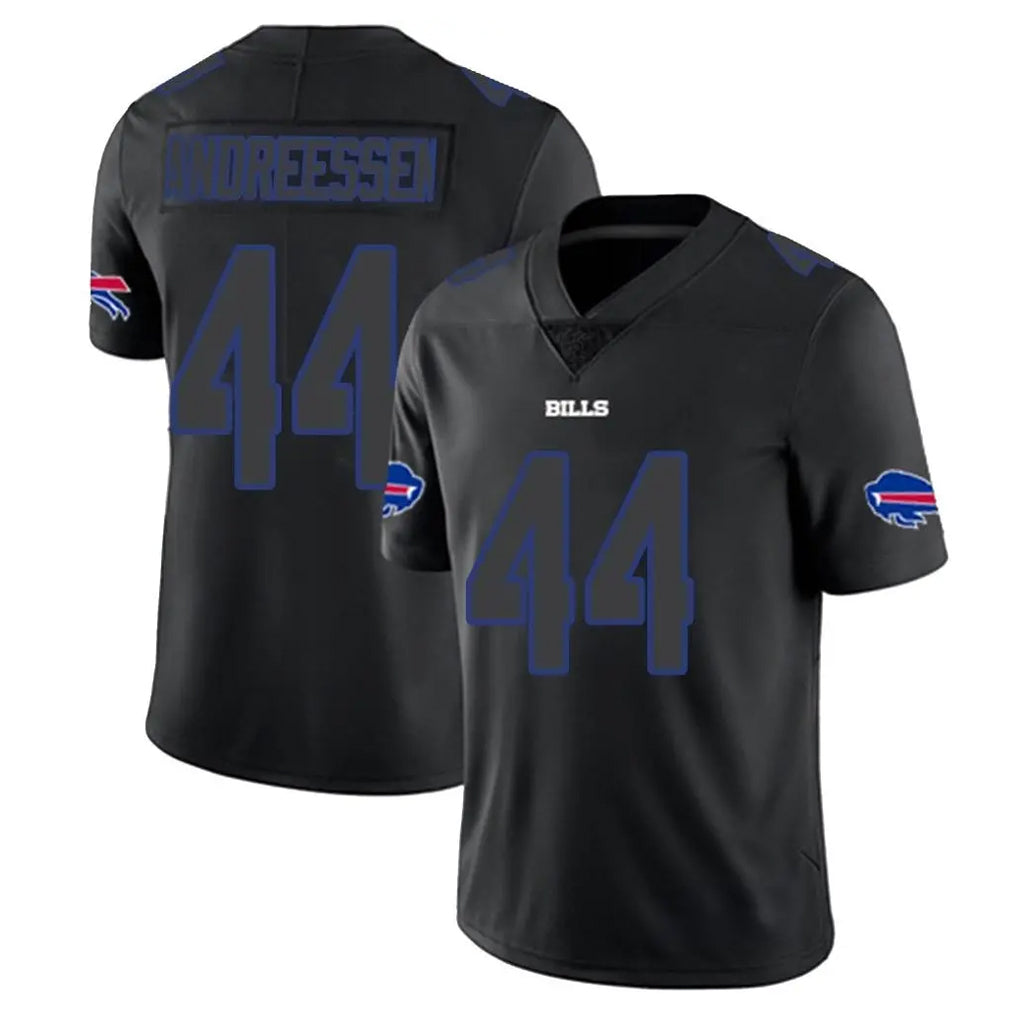 B.Bills #44 Joe Andreessen Player Black Impact Limited Home Game Ldoa Stitched Jerseys