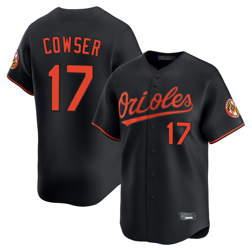 B.Orioles #17 Colton Cowser Player Black Limited Home Game Ldoa Stitched Jerseys