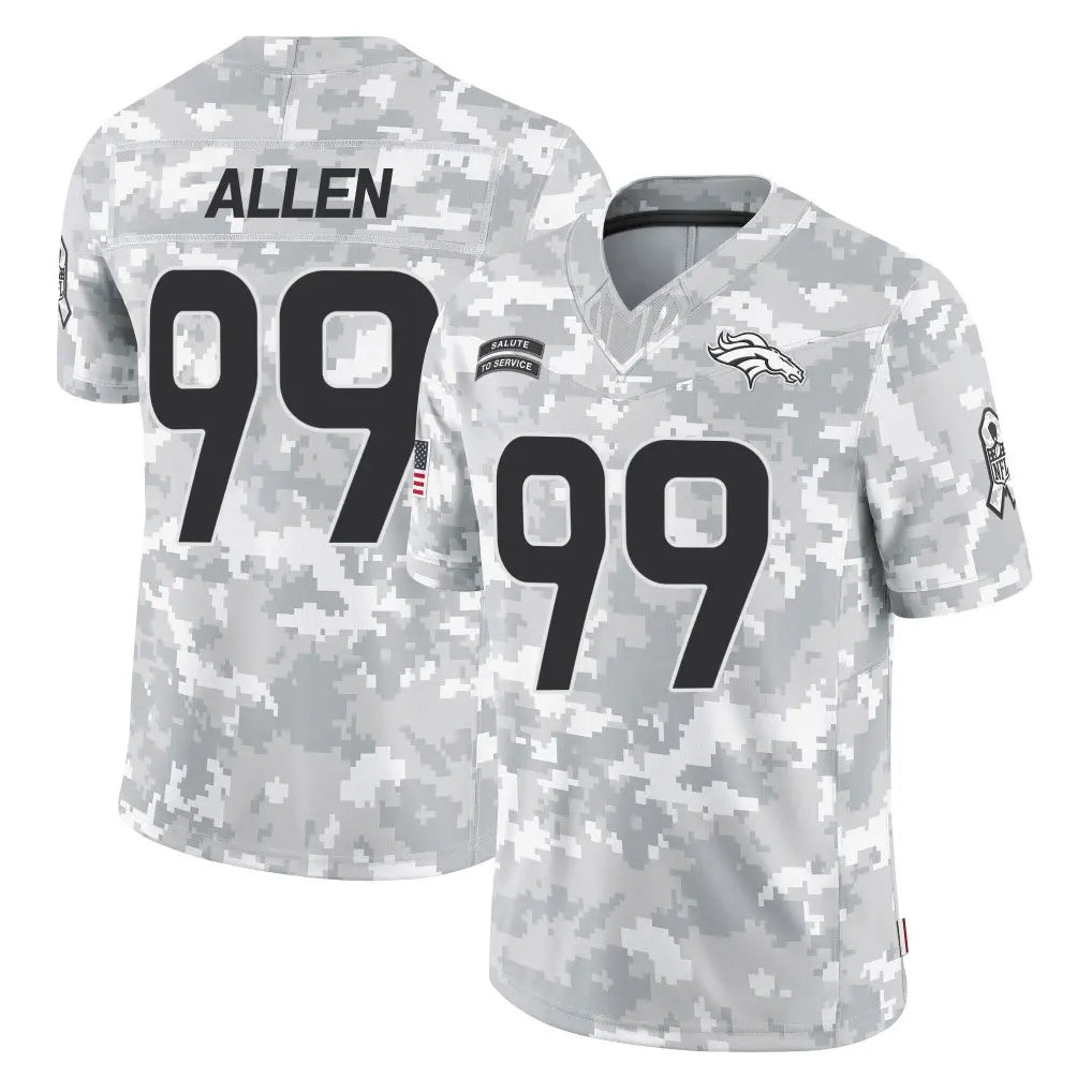 D.Broncos #99 Zach Allen Player Arctic Camo Salute To Service Limited Ldoa Stitched Jerseys
