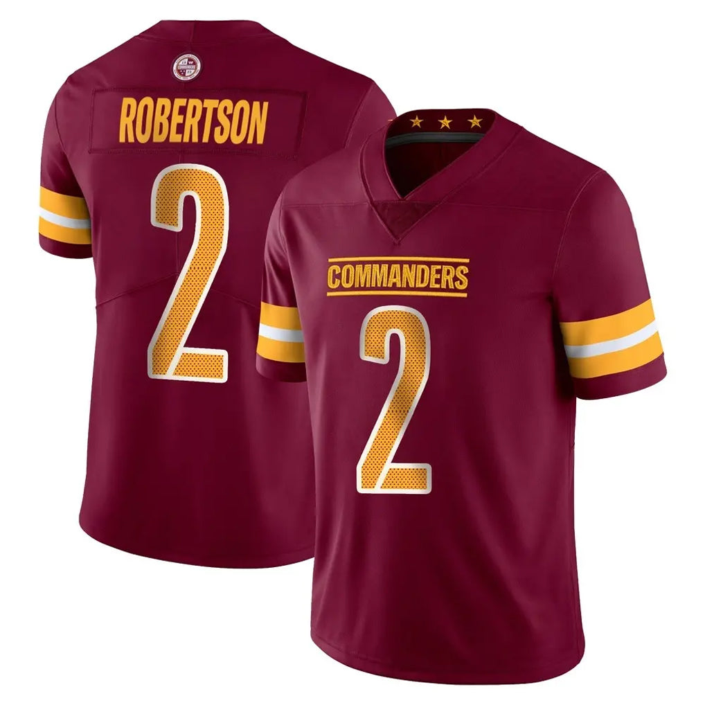 W.Commanders #2 Amik Robertson Player Burgundy Limited Vapor Home Game Ldoa Stitched Jerseys